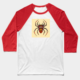 Spider Design Baseball T-Shirt